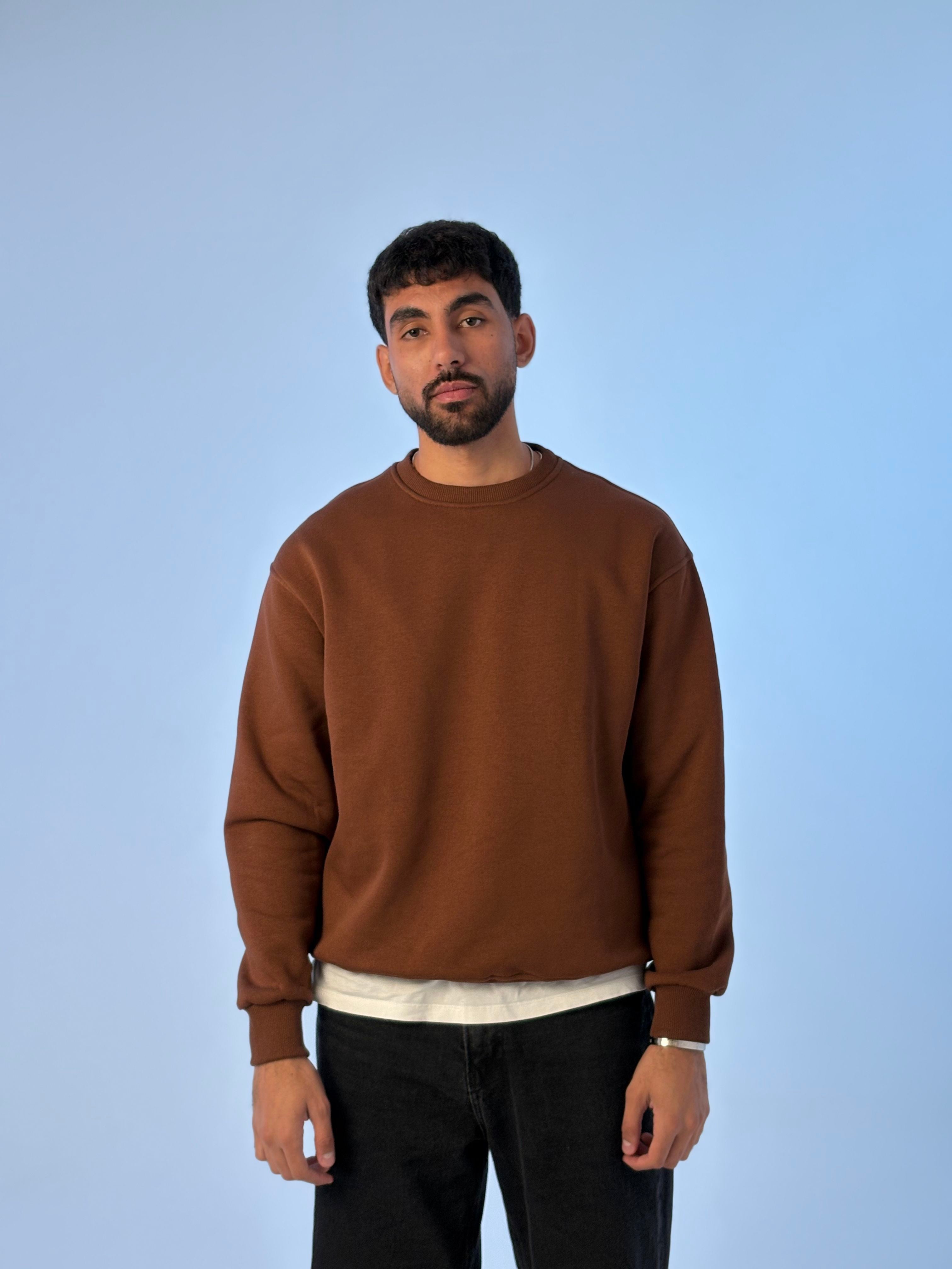 Essential Premium Crewneck - Brown